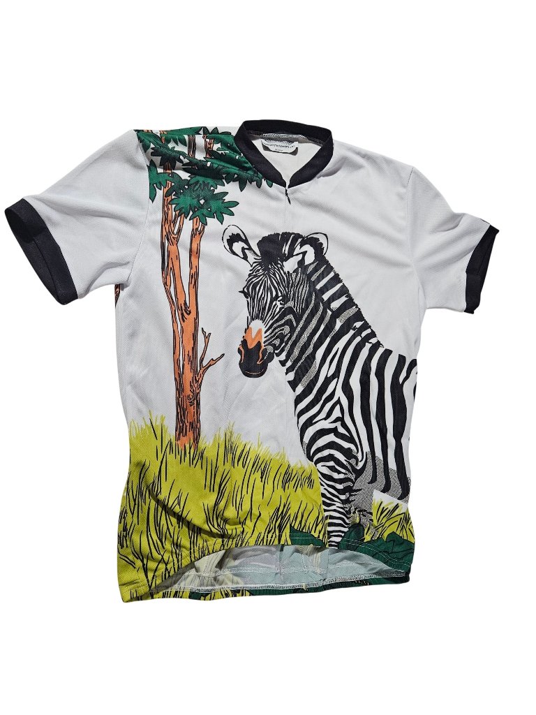 Aerotech Designs Womens Zebra Cycling Jersey 2xl Moisture-Wick White & Multi